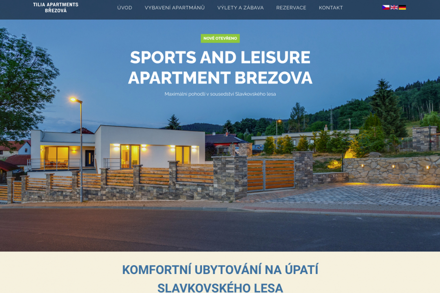 Tilia Březová – rezervace ubytování (booking)